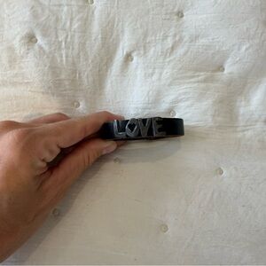 Leather love bracelet
